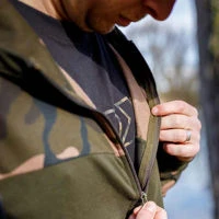 Fox LW Khaki/Camo Split Zip Hoody