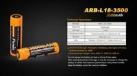 Fenix ARB-L18-3500 18650 Rechargeable Li-ion Battery 3500mAh 3.6v