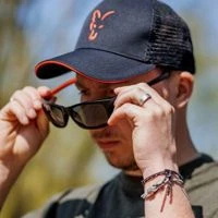 Fox Collection Wraps Black Orange Sunglasses