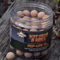 Dynamite Baits Hot Crab & Krill Food Bait Pop Ups 15mm