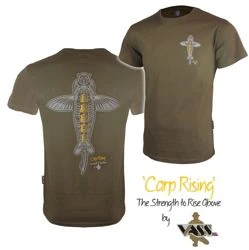 Vass Carp Rising Khaki T-Shirts