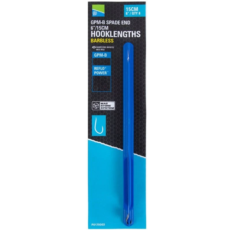 Preston Innovations GPM-B Barbless Hooklengths 6inch