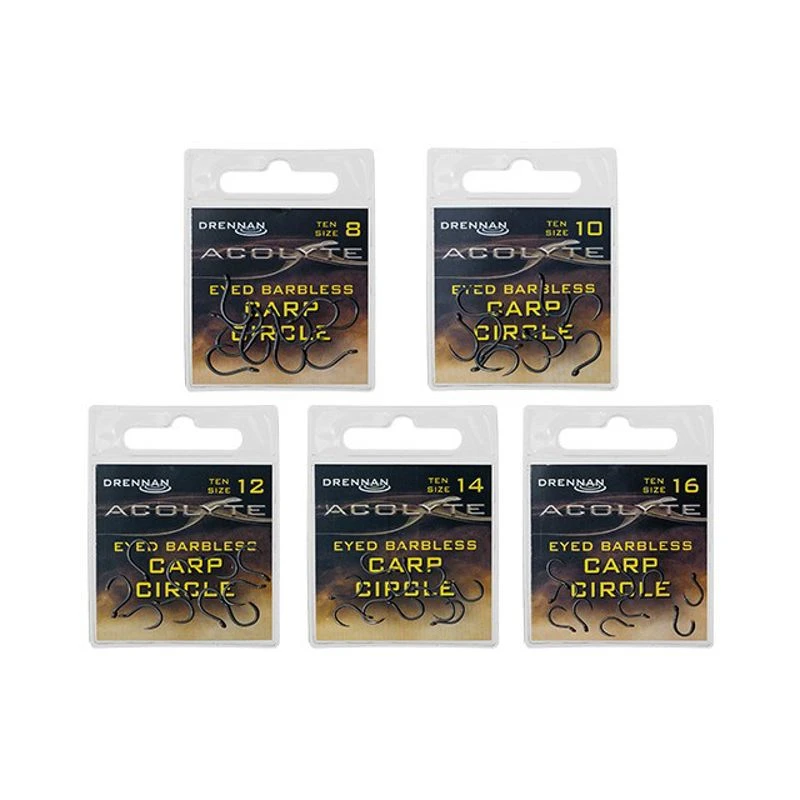 Drennan Acolyte Carp Circle Barbless Hooks