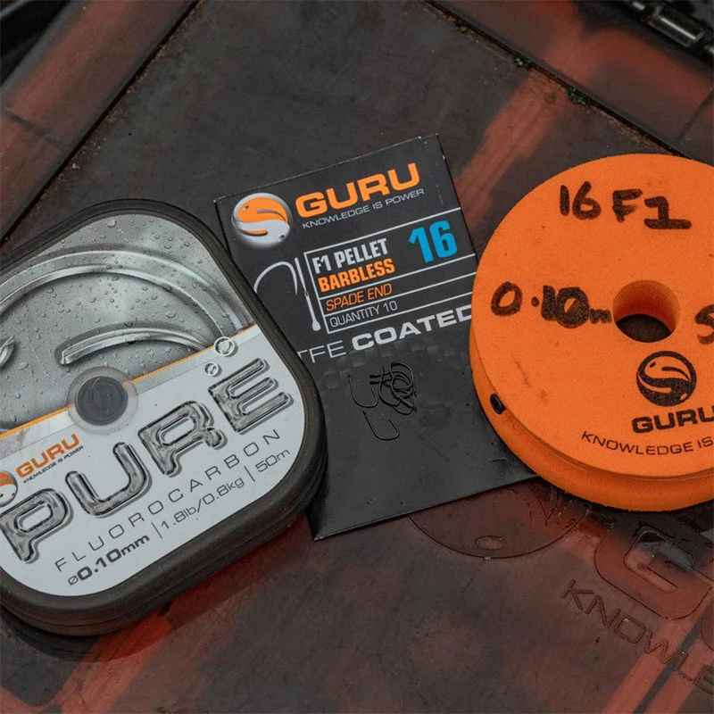 Guru F1 Pellet Barbless Spade End Hooks