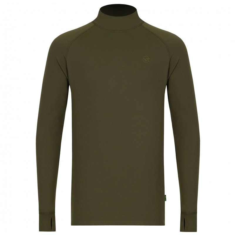 Korda Mock Neck Thermal LS Shirts Dark Olive