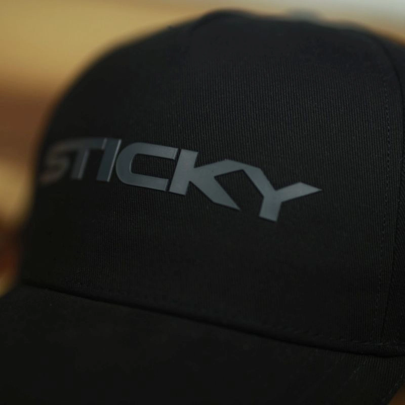 Sticky Baits Black Sticky Logo Caps
