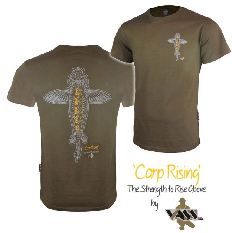 Vass Carp Rising Khaki T-Shirts