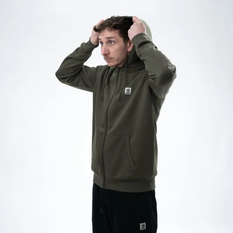 Nash Make It Happen Badge Zipped Hoodies Green