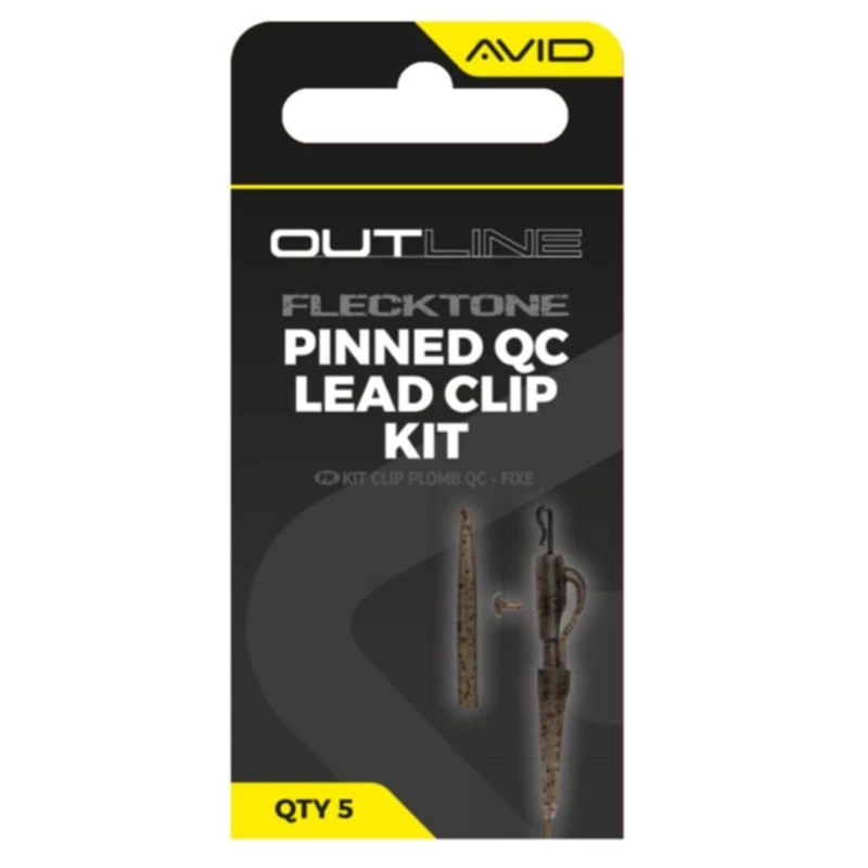 Avid Carp Outline Flecktone Pinned QC Lead Clip Kit