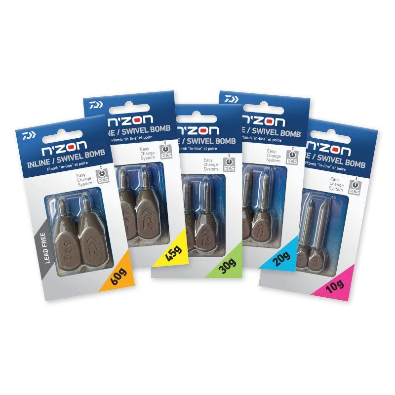 Daiwa N'Zon In-Line Swivel Bombs