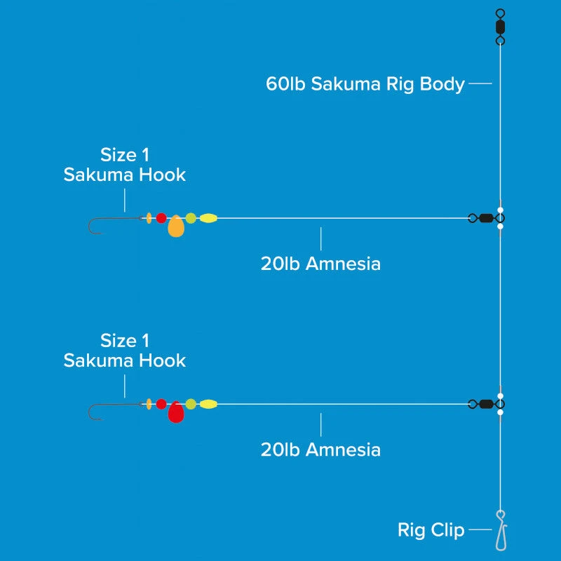Sakuma 2 Hook Flattie Rig
